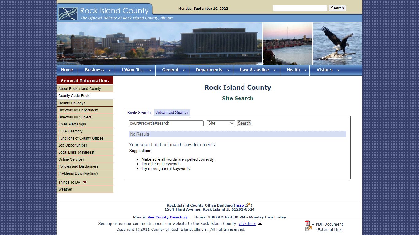 Rock Island County Site Search