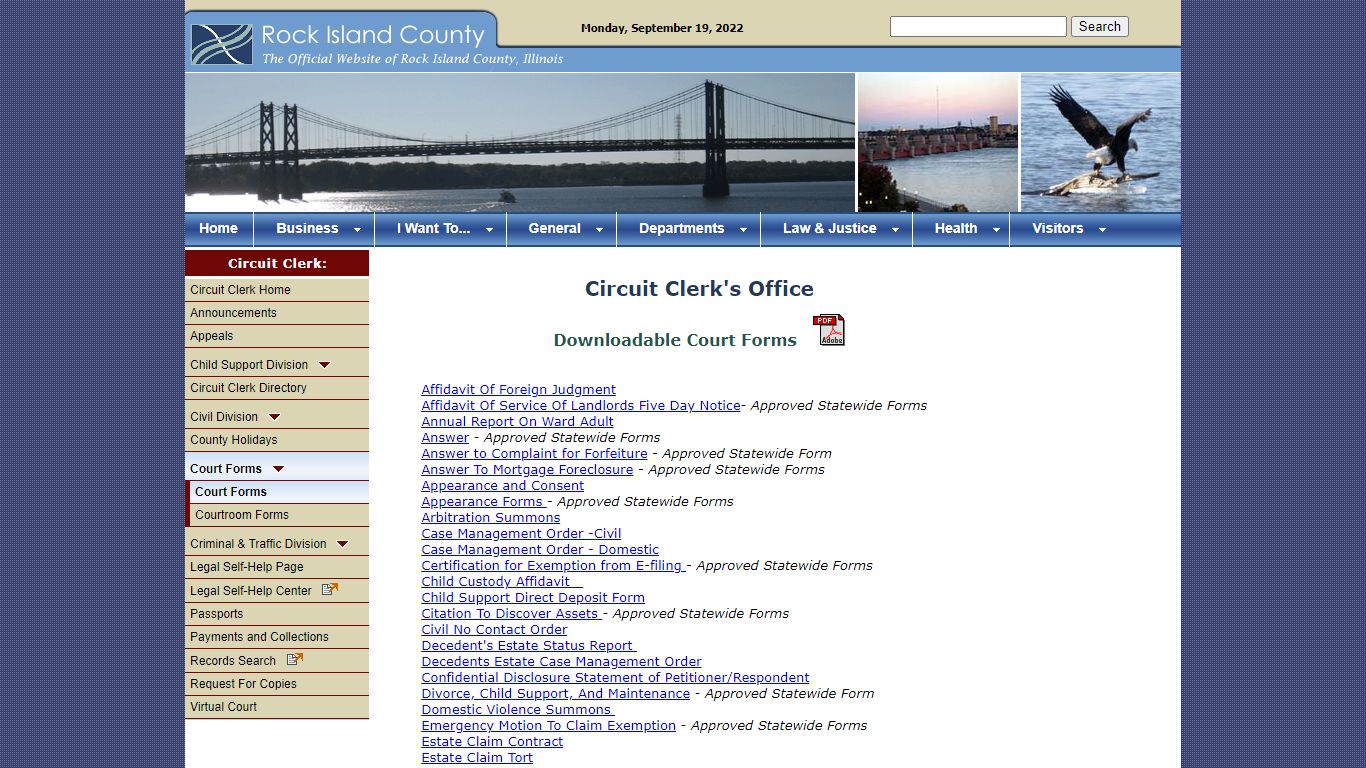 Rock Island County Circuit Clerk - Downloadable Court Forms